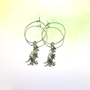 Parasaurolophus Hoop Earrings