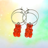 Gummy Bear Hoop Earrings - Various Colours