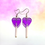 Heart Lollipop Hook Earrings