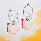 Devil Ghost Hoop Earrings