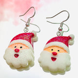 Glitter Santa Hook Earrings