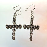 Skull Cross Hook Earrings