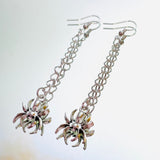 Weaving Spider Hook Earrings