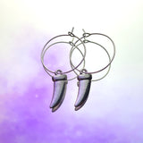 Animal Tooth Hoop Earrings