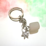 White Jade Crystal Christmas Keyring