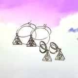 Mini Deathly Hallow Hoop Earrings