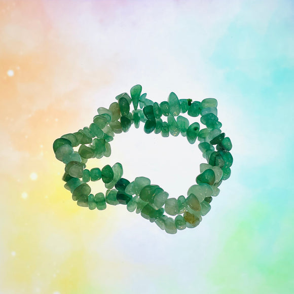 Green Aventurine Chip Bracelet