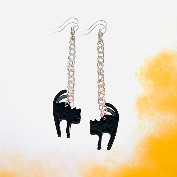 Scaredy-Cat Hook Earrings