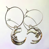 Man In The Moon Hoop Earrings