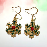 Christmas Snowflake Hook Earrings