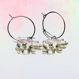 Polar Bear Hoop Earrings