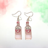 Pink Gin Hook Earrings