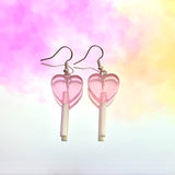 Heart Lollipop Hook Earrings