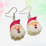 Glitter Santa Hook Earrings