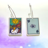 The Sun Tarot Card Hoop Earrings