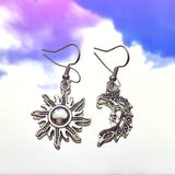 Sun & Moon Hook Earrings