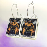 The Devil Tarot Card Hoop Earrings