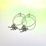 Mini Stegosaurus Hoop Earrings