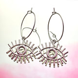 Eye Hoop Earrings