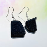 Blue Sandstone Tumble Hook Earrings