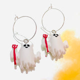 Devil Ghost Hoop Earrings