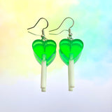 Heart Lollipop Hook Earrings