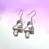 Caterpillar Mushroom Hook Earrings