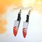 Bloody Knife Hook Earrings