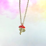 Mushroom Necklace 18"