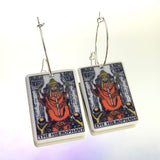 The Hierophant Tarot Card Hoop Earrings