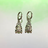 Magic Coin Frog Lever Back Earrings