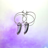 Animal Tooth Hoop Earrings