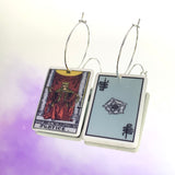 Justice Tarot Card Hoop Earrings