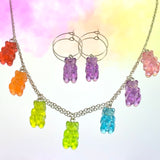 Rainbow Gummy Bear Necklace 18"