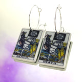 Death Tarot Card Hoop Earrings