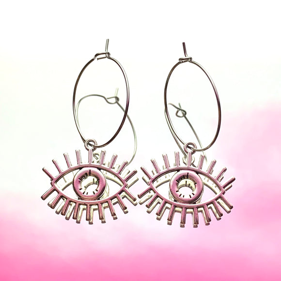 Eye Hoop Earrings