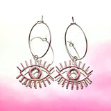 Eye Hoop Earrings