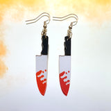 Bloody Knife Hook Earrings