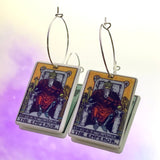 The Emperor Tarot Card Hoop Earrings