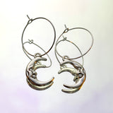 Man In The Moon Hoop Earrings