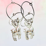 Reindeer Hoop Earrings