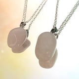 Rose Quartz Tumble Necklace 18”