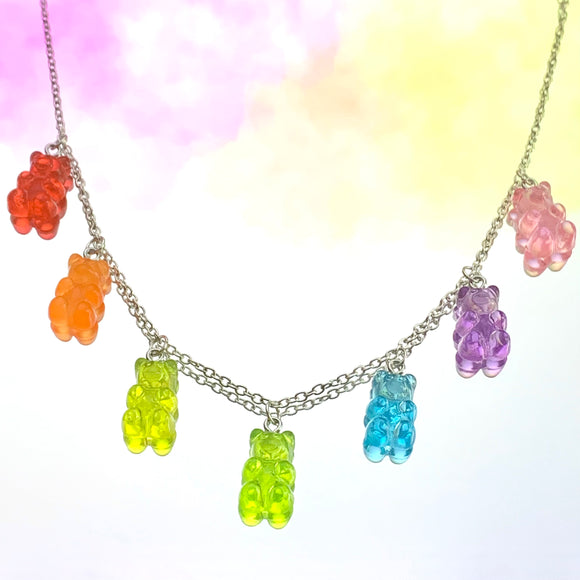 Rainbow Gummy Bear Necklace 18