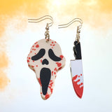 Ghost Face Hook Earrings