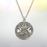 Celtic Pentagram Moon Necklace