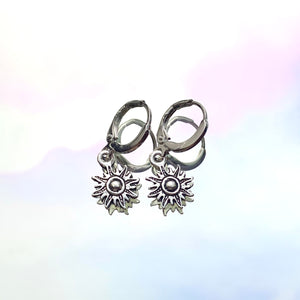 Sun Lever Back Earrings