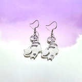 Cheshire Cat Hook Earrings