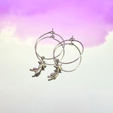 Shooting Star Hoop Earrings