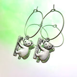 Koala Bear Hoop Earrings