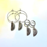 Fruit Wedge Lever Back Earrings